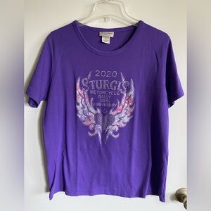 Sturgis Short Sleeve XL T-Shirt Purple 2020 Top Shirt